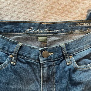 Eddie Bauer Women's Dark Blue Boyfriend Jeans